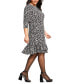 Фото #4 товара Plus Size Playful-Petal-Print Ruffled Jersey Dress