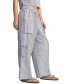 Women's Drawstring Linen-Blend Cargo Pants