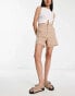 & Other Stories linen high waist shorts in beige