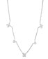 ფოტო #3 პროდუქტის Lab Grown Diamond Flower Cluster Collar Necklace (1 ct. t.w.) in 14k White Gold, 18" + 2" extender