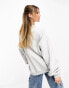 Фото #8 товара Miss Selfridge collegiate graphic print sweat in grey marl