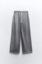 Plush wide-leg jogger trousers