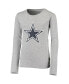 ფოტო #7 პროდუქტის Big Boys Heathered Gray Dallas Cowboys Long Sleeve T-shirt and Pants Sleep Set