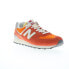 Фото #2 товара New Balance 574 U574RCB Mens Orange Suede Lace Up Lifestyle Sneakers Shoes