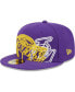 ფოტო #2 პროდუქტის Men's Purple Los Angeles Lakers Game Day Hollow Logo Mashup 59FIFTY Fitted Hat