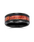 ფოტო #2 პროდუქტის Koa Wood Style Inlay Titanium Wedding Band Rings For Men For Women Comfort Fit 8MM