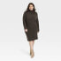 Фото #1 товара Women's Turtleneck Long Sleeve Cozy Sweater Dress - A New Day Brown XXL
