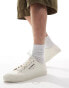 Фото #5 товара AllSaints Underground canvas low top trainers in off white