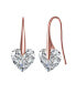 Sterling Silver Cubic Zirconia Stylish Party Heart Earrings