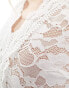 Y.A.S Bridal illusion lace mix bodysuit in white