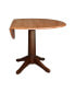 International Concept 42" Round Dual Drop Leaf Pedestal Table