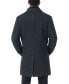 Men Leon Herringbone Wool Blend Coat with Bib - Big and Tall