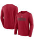 ფოტო #1 პროდუქტის Men's Red Tampa Bay Buccaneers Big and Tall Wordmark Long Sleeve T-shirt