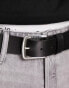 Levi's Seine leather belt in black with logo