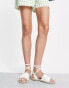 ASOS DESIGN Wide Fit Jelly rope tie espadrilles sandals in white