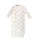 ფოტო #3 პროდუქტის Baby Boys Baby Organic Cotton Side-Closure Snap Long-Sleeve Gowns 3pk, Fox