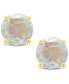 ფოტო #3 პროდუქტის Moonstone (1-1/10 ct. t.w.) Stud Earrings in 14K White or Yellow Gold