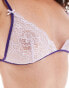 Monki mix and match soft lace bra in lilac purple