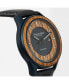 ფოტო #2 პროდუქტის Men's Eco Power Watch with Appleskin and Solid Stainless Steel Strap IP-Blue 1-2116