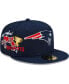 Men's Navy New England Patriots City Cluster 59FIFTY Fitted Hat