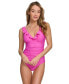 Фото #1 товара Ruffle Plunge Underwire Tummy Control One-Piece Swimsuit, Created for Macy's
