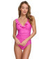 ფოტო #1 პროდუქტის Ruffle Plunge Underwire Tummy Control One-Piece Swimsuit, Created for Macy's