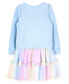 Toddler Girls French Terry Drop Waist Flower Tutu Dress