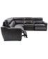 Фото #6 товара Gabrine 5-Pc. Leather Sectional with 2 Power Headrests, Created for Macy's