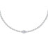 Charming silver necklace with zircons Tesori SAIW107