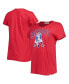 ფოტო #1 პროდუქტის Women's Red Distressed New England Patriots Treasure Frankie T-shirt