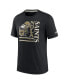 Фото #3 товара Men's Black New Orleans Saints Wordmark Logo Tri-Blend T-shirt
