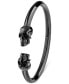 Black-Tone IP Stainless Steel 3D $kull Cuff Bracelet