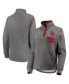 ფოტო #1 პროდუქტის Women's Heathered Gray, Crimson Oklahoma Sooners Magnum Quilted Quarter-Snap Pullover Jacket