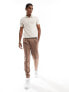 ASOS DESIGN tapered smart trousers in light brown