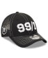 Фото #1 товара Men's Black TRACKHOUSE RACING 99/1 9FORTY Snapback Adjustable Trucker Hat