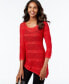 Фото #1 товара INC International Concepts Women's Scoop Neck Sequin Sweater Red S