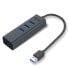 Фото #1 товара i-tec Metal USB 3.0 HUB 3 Port + Gigabit Ethernet Adapter - USB 3.2 Gen 1 (3.1 Gen 1) Type-A - RJ-45 - USB 3.2 Gen 1 (3.1 Gen 1) Type-A - 5000 Mbit/s - Grey - Metal - Link