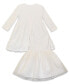 ფოტო #2 პროდუქტის Baby Girls Rosette Coat and Dress, 2 Piece Set
