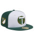 Фото #1 товара Men's White, Green Portland Timbers 2024 Kick Off Collection 59FIFTY Fitted Hat