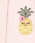 Toddler 1-Piece Pineapple 100% Snug Fit Cotton Footless Pajamas 4T