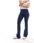 Фото #1 товара Stradivarius flare legging with fold over waist in navy