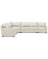 Фото #8 товара Radley 148" 5-Pc. Leather Wedge L Shape Modular Sectional, Created for Macy's