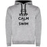 KRUSKIS Keep Calm And Swim Two-Colour hoodie Серо-черный, 2XL - фото #1