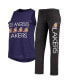 ფოტო #1 პროდუქტის Women's Black, Purple Los Angeles Lakers Tank Top and Pants Sleep Set
