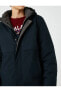 Фото #73 товара Куртка с капюшоном Koton Анорак с молнией и кнопками Fleto с двойными карманами