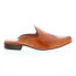 Фото #1 товара Bed Stu Brenda F392013 Womens Brown Leather Slip On Mule Flats Shoes 6.5