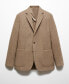 ფოტო #3 პროდუქტის Men's Slim-Fit Herringbone Wool Suit Jacket