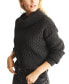 Фото #4 товара Women's Mix-Stitch Envelope-Collar Sweater