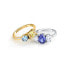 Charming gold-plated ring with Cubic Zirconia Colori SAVY09