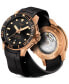 ფოტო #3 პროდუქტის Men's Swiss Automatic Seastar 1000 Powermatic 80 Black Rubber Strap Watch 43mm